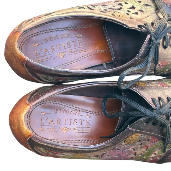 L'artiste Lace Up Shoes 41 Goth Whimsgoth Laser Cut Artsy Boho Dark Academia - Picture 13 of 14